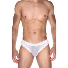 Белые полупрозрачные трусы-бразилиана Белые полупрозрачные трусы-бразилиана