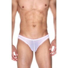 Мужские полупрозрачные трусы-бразилиана с рюшевой отделкой Мужские полупрозрачные трусы-бразилиана с рюшевой отделкой