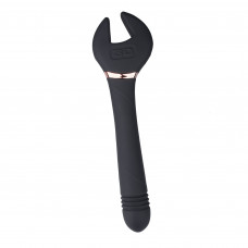 Черный двусторонний вибратор Key Control Massager Wand в форме гаечного ключа Черный двусторонний вибратор Key Control Massager Wand в форме гаечного ключа