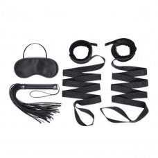 Эротический набор 4PC Bondage Bed Strap & Flogger Kit Эротический набор 4PC Bondage Bed Strap & Flogger Kit