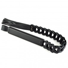 Черная кожаная плеть «Клеопатра» - 62 см. Черная кожаная плеть «Клеопатра» - 62 см.