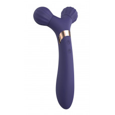 Темно-синий двусторонний вибромассажёр Fireball Темно-синий двусторонний вибромассажёр Fireball