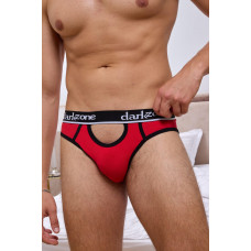 Красные мужские трусы-брифы с вырезом Красные мужские трусы-брифы с вырезом