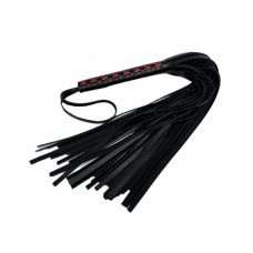 Кожаная плеть Sex Game с красным плетением на рукояти - 57 см. Кожаная плеть Sex Game с красным плетением на рукояти - 57 см.