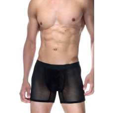 Черные полупрозрачные трусы-боксеры Черные полупрозрачные трусы-боксеры
