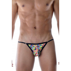 Яркие мужские трусы-танга с геометрическим принтом Яркие мужские трусы-танга с геометрическим принтом