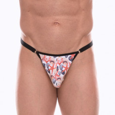 Мужские трусы-тонги с принтом в виде разноцветных ракушек Мужские трусы-тонги с принтом в виде разноцветных ракушек