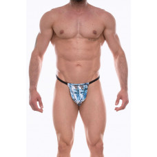 Мужские трусы-стринги с голубым принтом Мужские трусы-стринги с голубым принтом