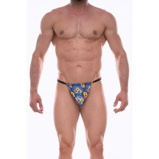 Синие мужские трусы-стринги с принтом Синие мужские трусы-стринги с принтом
