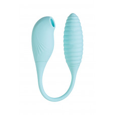 Голубое виброяйцо с вакуум-волновым стимулятором клитора Roow Голубое виброяйцо с вакуум-волновым стимулятором клитора Roow
