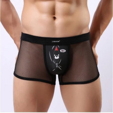 Мужские трусы-боксеры из сетки Cockcon Unzip-Me Boxer с пикантным принтом Мужские трусы-боксеры из сетки Cockcon Unzip-Me Boxer с пикантным принтом
