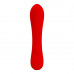 Красный изогнутый вибратор Matt - 19 см.