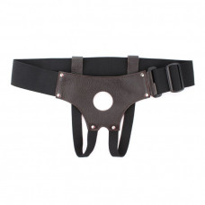 Коричневые кожаные трусики-джоки для насадок Коричневые кожаные трусики-джоки для насадок