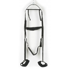 Черные секс-качели из широких ремней Черные секс-качели из широких ремней