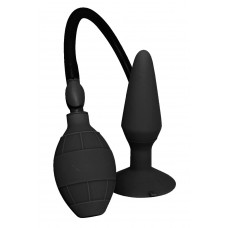 Чёрная анальная пробка с функцией расширения Small Inflatable Plug - 12,5 см. Чёрная анальная пробка с функцией расширения Small Inflatable Plug - 12,5 см.