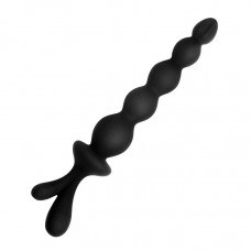 Черная анальная цепочка в форме ёлочки Черная анальная цепочка в форме ёлочки