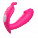Розовый вибромассажёр с пультом дистанционного управления