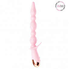 Розовый анальный вибратор-ёлочка с 10 режимами вибрации Розовый анальный вибратор-ёлочка с 10 режимами вибрации