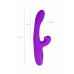Фиолетовый вибратор с вакуумной стимуляцией и язычком Pitti - 24 см. Фиолетовый вибратор с вакуумной стимуляцией и язычком Pitti - 24 см.