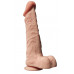 Телесный перезаряжаемый вибратор-реалистик на присоске - 20 см. Телесный перезаряжаемый вибратор-реалистик на присоске - 20 см.