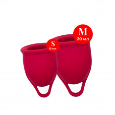 Набор из 2 красных менструальных чаш Iona Набор из 2 красных менструальных чаш Iona