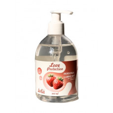 Лубрикант на водной снове Love Protection Strawberry с ароматом клубники - 300 мл. Лубрикант на водной снове Love Protection Strawberry с ароматом клубники - 300 мл.