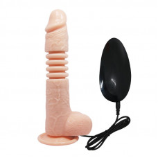 Телесный вибратор с вращением и поступательными движениями Thunder Up - 22 см. Телесный вибратор с вращением и поступательными движениями Thunder Up - 22 см.