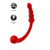 Красный двусторонний вибратор - 35 см. Красный двусторонний вибратор - 35 см.