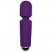 Фиолетовый перезаряжаемый мини-wand вибратор - 16 см. Фиолетовый перезаряжаемый мини-wand вибратор - 16 см.