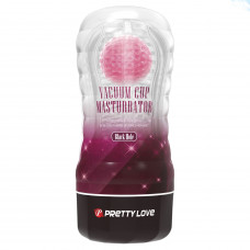 Прозрачный текстурированный мастурбатор Vacuum Cup Masturbator Black Hole