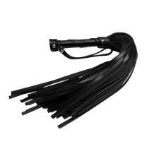 Черная кожаная плеть Gothic charm - 54 см. Черная кожаная плеть Gothic charm - 54 см.