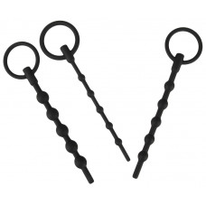 Набор из 3 черных силиконовых уретральных стимуляторов Training Set Набор из 3 черных силиконовых уретральных стимуляторов Training Set