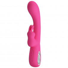 Розовый вибратор-кролик Novak - 19,8 см.