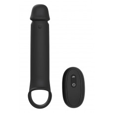 Черная насадка-удлинитель с вибрацией Vibrating Extender With Remote Черная насадка-удлинитель с вибрацией Vibrating Extender With Remote