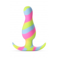Анальная пробка с цветными разводами Kaleido - 8,9 см. Анальная пробка с цветными разводами Kaleido - 8,9 см.