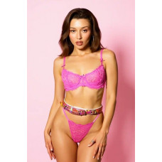 Эффектный розовый пояс из голографической эко-кожи Эффектный розовый пояс из голографической эко-кожи