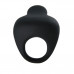 Чёрное эрекционное виброкольцо Thimble Чёрное эрекционное виброкольцо Thimble
