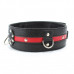 Черно-красный кожаный ошейник увеличенного размера Черно-красный кожаный ошейник увеличенного размера