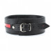 Черно-красный кожаный ошейник увеличенного размера Черно-красный кожаный ошейник увеличенного размера
