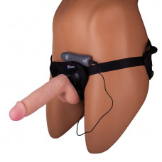 Страпон с 2 насадками и вибрацией UniStrap - 19 и 12 см. Страпон с 2 насадками и вибрацией UniStrap - 19 и 12 см.