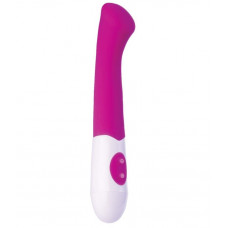 Ярко-розовый вибратор Ida со скошенной головкой для G-стимуляции - 19 см. Ярко-розовый вибратор Ida со скошенной головкой для G-стимуляции - 19 см.