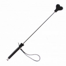 Чёрный стек с шлепком в виде сердца - 61 см. Чёрный стек с шлепком в виде сердца - 61 см.