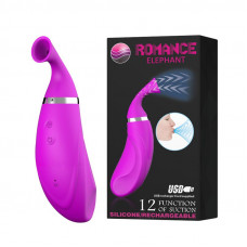 Лиловый клиторальный стимулятор Romance Elephant с функцией всасывания Лиловый клиторальный стимулятор Romance Elephant с функцией всасывания