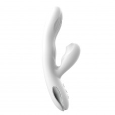 Белый вибратор-кролик Eria с вакуумной стимуляцией, функцией tapping и нагревом - 21,5 см. Белый вибратор-кролик Eria с вакуумной стимуляцией, функцией tapping и нагревом - 21,5 см.