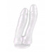 Белый перламутровый двойной фаллоимитатор Baroque