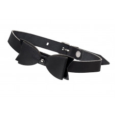 Черный кожаный чокер с бабочкой Черный кожаный чокер с бабочкой