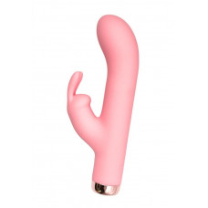 Розовый силиконовый вибратор-кролик - 16,5 см. Розовый силиконовый вибратор-кролик - 16,5 см.