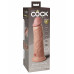 Телесный вибратор-реалистик 8  Vibrating Silicone Dual Density Cock - 22 см.