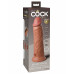 Карамельный вибратор-реалистик 8  Vibrating Silicone Dual Density Cock - 22 см.