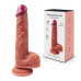 Телесный фаллоимитатор с крупными венами - 20 см. Телесный фаллоимитатор с крупными венами - 20 см.